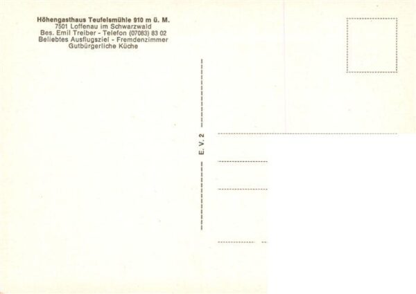 Loffenau Bad Herrenalb Die Teufelsmuehle Kuenstlerkarte Gedicht – Bild 2