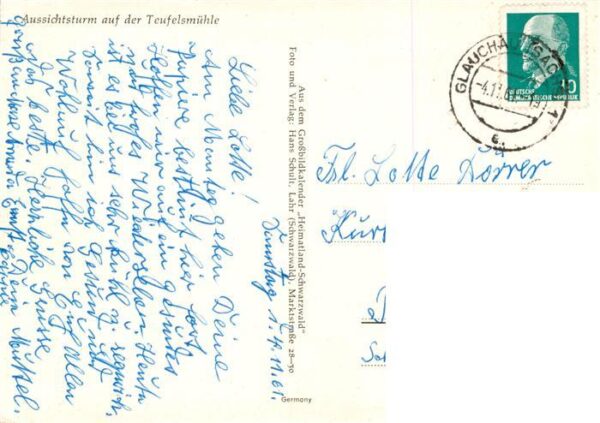 Loffenau Bad Herrenalb Aussichtsturm auf der Teufelsmuehle Hoehengasthaus – Bild 2