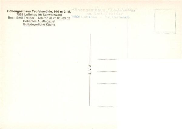 Loffenau Bad Herrenalb Die Teufelsmuehle Kuenstlerkarte Gedicht – Bild 2