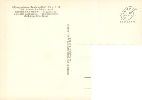 Loffenau Bad Herrenalb Hoehengasthaus Teufelsmuehle – Bild 2
