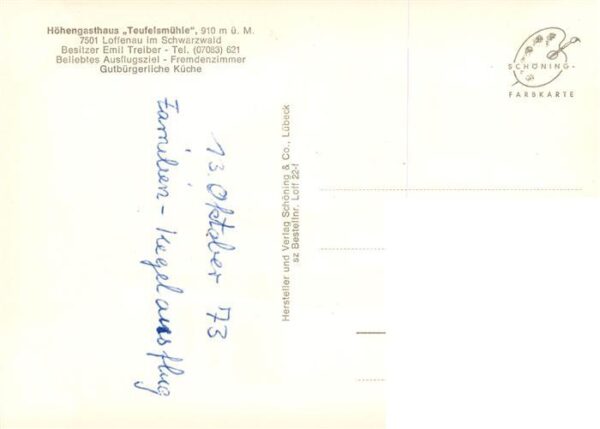 Loffenau Bad Herrenalb Hoehengasthaus Teufelsmuehle – Bild 2
