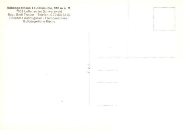 Loffenau Bad Herrenalb Die Teufelsmuehle Kuenstlerkarte Gedicht – Bild 2
