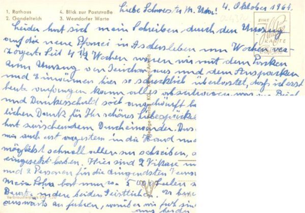 Aschersleben Rathaus Gondelteich Blick zur Poststrasse Westdorfer Warte – Bild 2