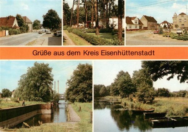 Eisenhuettenstadt Hauptstrasse Bungalowsiedlung Orderstrasse Schleuse Kraftwerk