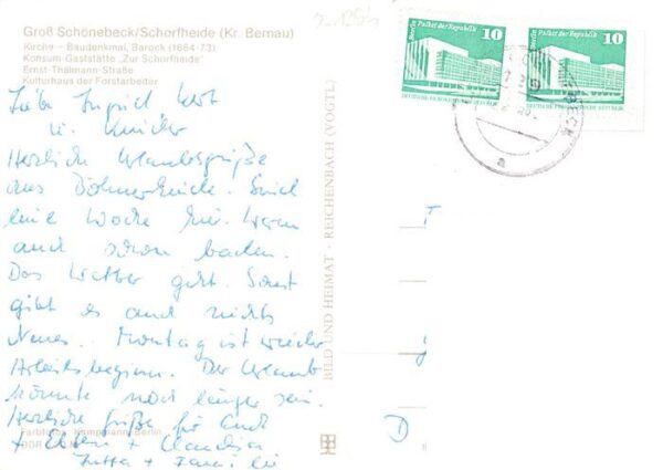 Gross Schoenebeck Kirche Baudenkmal Konsum Gaststaette Zur Schorfheide Ernst Tha – Bild 2