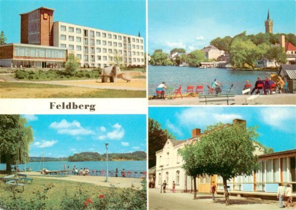 Feldberg Mecklenburg FDGB Erholungsheim Freundschaft mit Bettenhaus und Terrasse