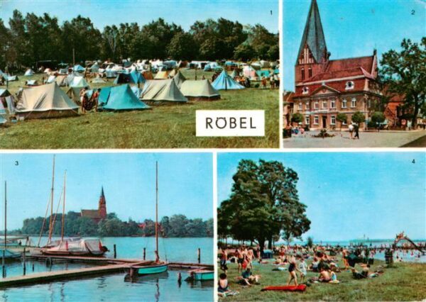 Roebel Mueritz Zeltplatz Rathaus Ortspartie Badeanstalt