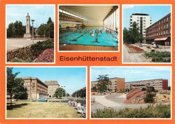 Eisenhuettenstadt Platz der DS Schwimmhalle Leninallee Strasse der Republik Wohn