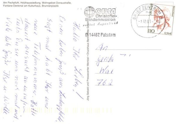 Ludwigsfelde Am Pechpfuhl Holzhaussiedlung Wohngebiet Donaustrasse Fontane Denkm – Bild 2