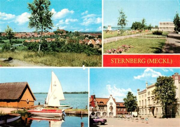 Sternberg Mecklenburg Panorama Freibad Bootshaus Marktplatz