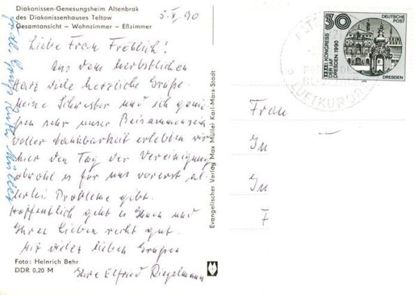 Altenbrak Harz Diakonissen Genesungsheim des Diakonissenhauses Teltow Wohnzimmer – Bild 2