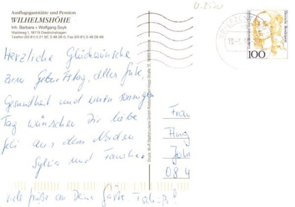 Diedrichshagen Greifswald Gaststaette Pension Wilhelmshoehe – Bild 2
