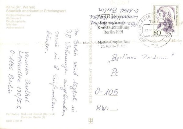 Klink Waren FDGB Erholungsheim Herbert Warnke Restaurant Klubraum II Empfangshal – Bild 2