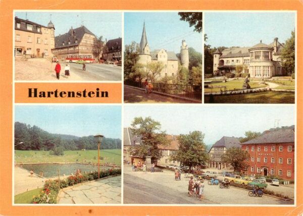 Hartenstein Zwickau Erzgebirge Sachsen Gaststaette Weisses Ross Burg und Heimatm