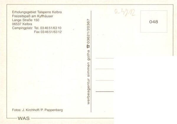 Kelbra Kyffhaeuser Erholungsgebiet Talsperre Kelbra Campingplatz – Bild 2