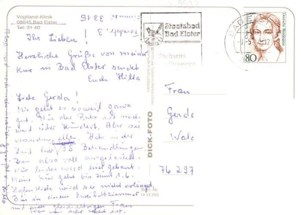 Bad Elster Vogtland Klinik Gastraeume Hallenbad Sporthalle – Bild 2