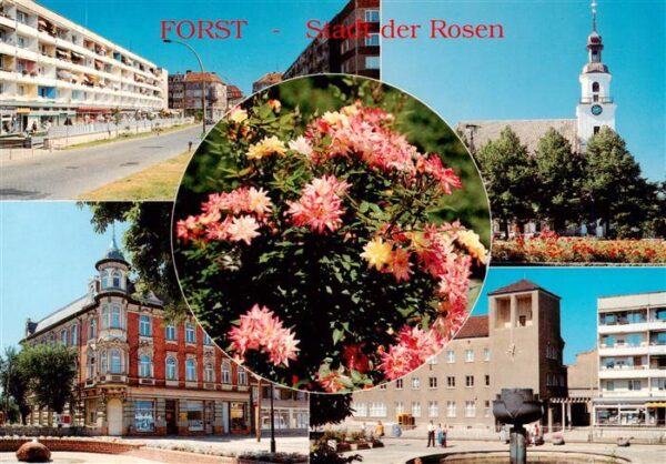 Forst Lausitz Rosenstadt Kirche Ortspartien