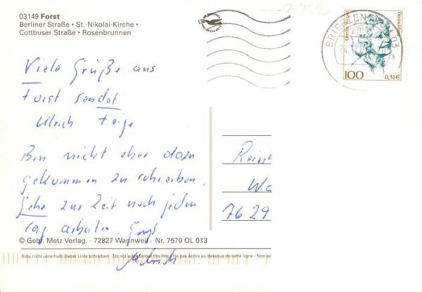Forst Lausitz Rosenstadt Kirche Ortspartien – Bild 2