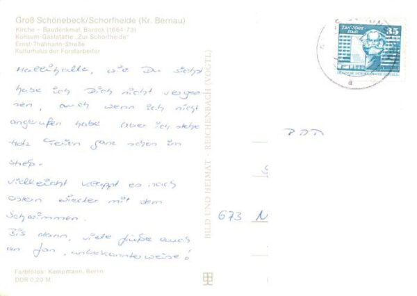 Gross Schoenebeck Kirche Baudenkmal Konsum Gaststaette Zur Schorfheide Ernst Tha – Bild 2