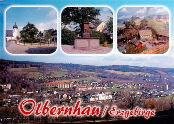 Olbernhau Erzgebirge Markt Marktbrunnen Heimatberg im Museum Haus der Heimat Tei