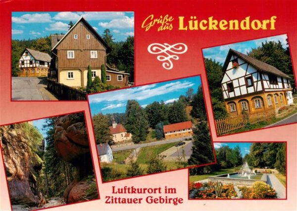Lueckendorf Oybin Sachsen Teilansichten Schlucht Kirche Fachwerkhaus Park