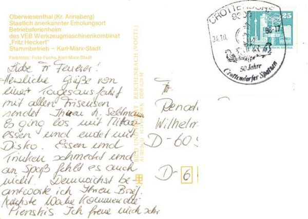 Oberwiesenthal Erzgebirge Ferienheim Neues Haus Gaststube Zimmer – Bild 2