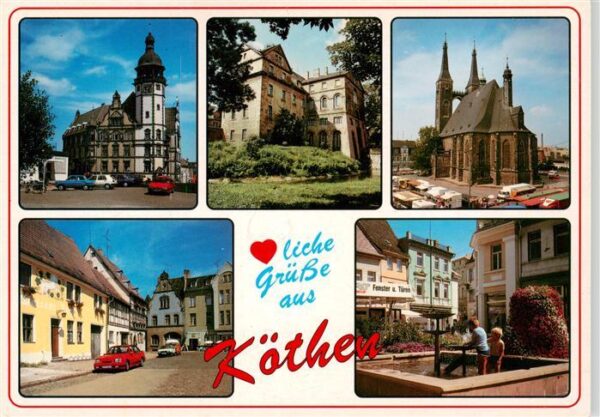 Koethen Anhalt Rathaus Schloss Stadtkirche St Jacob Holzmarkt Am Brunnen