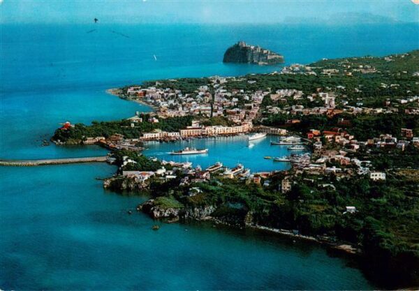 Ischia IT Veduta aerea Il Porto e il Castello