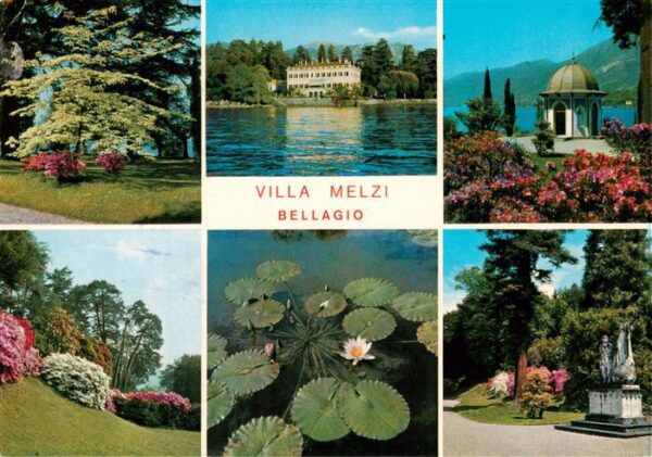 Bellaggio Bellagio Lago di Como IT Villa Melzi Park Seerosenteich Kapellchen