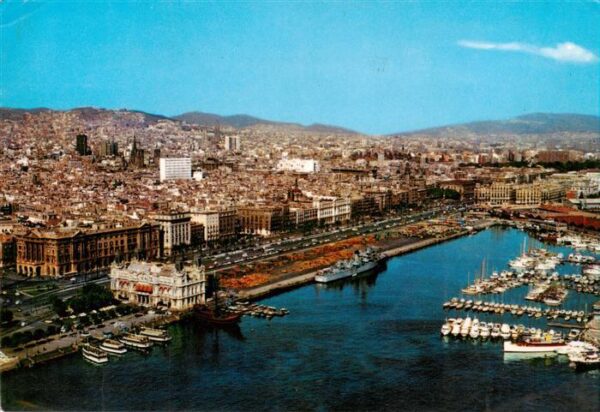 Barcelona Cataluna ES Paseo de Colon vista aerea general
