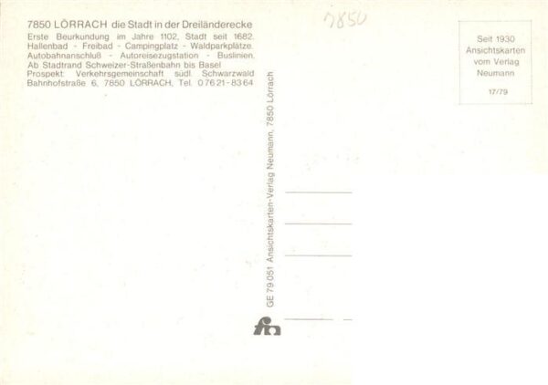 Loerrach Blick ueber Loerrach ins Wiesental Marktbrunnen Basler Strasse Kirche R – Bild 2