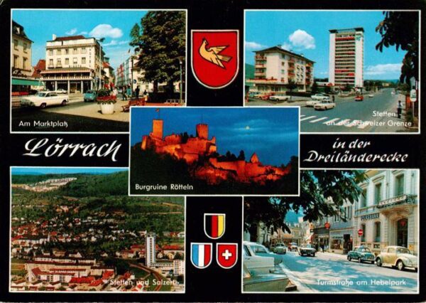 Loerrach Marktplatz Stetten Schweizer Grenze Stetten und Salzert Turmstrasse Bur