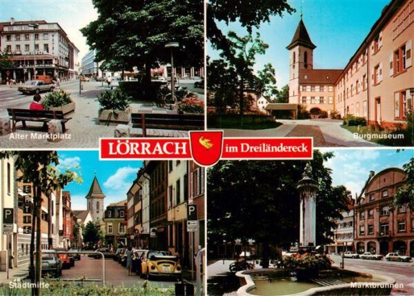 Loerrach Alter Marktplatz Burgmuseum Stadtmitte Marktbrunnen