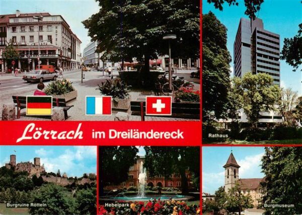 Loerrach Alter Marktplatz Rathaus Burgruine Roetteln Hebelpark Burgmuseum
