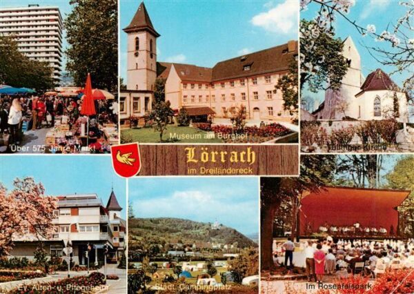 Loerrach Markt Museum am Burghof Kirche Ev Alten und Pflegeheim Campingplatz Im