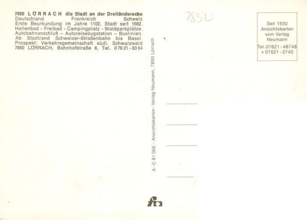 Loerrach Burgruine Roetteln Rathaus Marktplatz Im Hebelpark Grenze zur Schweiz – Bild 2