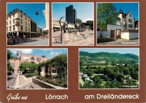 Loerrach Alter Markt Zundlbrunnen Schloss Stetten Glockenspiel Campingplatz