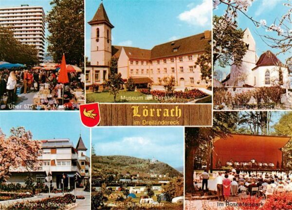 Loerrach Markt Museum am Burghof Kirche Ev Alten und Pflegeheim Campingplatz Im