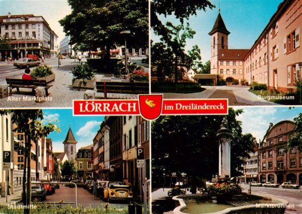 Loerrach Alter Marktplatz Burgmuseum Stadtmitte Marktbrunnen