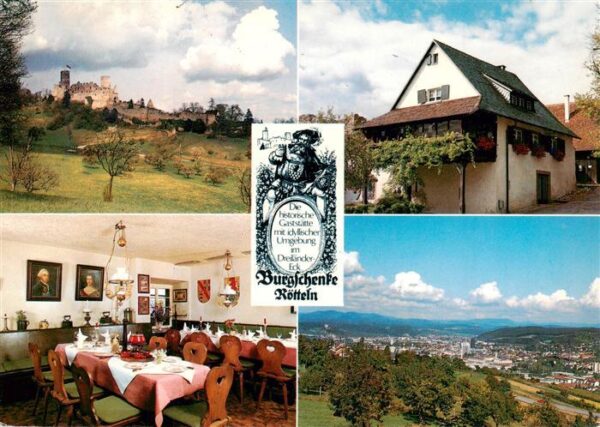 Loerrach Burg Roetteln Burgschenke Roetteln Gaststube Panorama