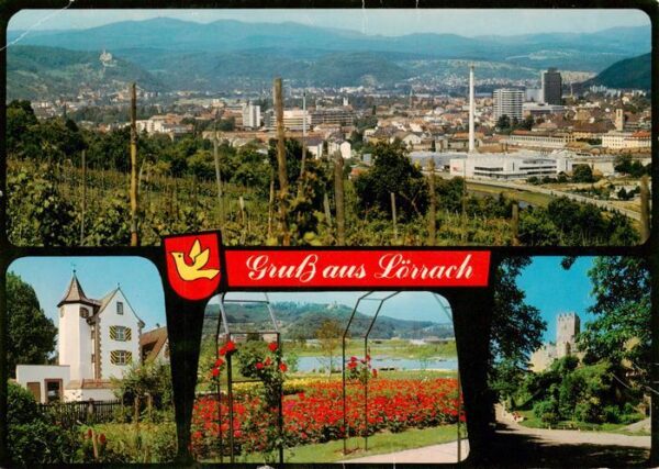 Loerrach Kirche Panorama Rosenfelspark Burg Roetteln