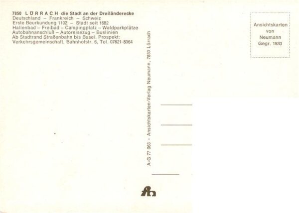 Loerrach Am Marktplatz Im Rosenfelspark Burgruine Roetteln Staedt Hallenbad – Bild 2