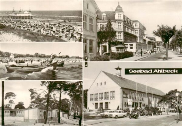 Ahlbeck Heringsdorf Insel Usedom Ostseebad Seebruecke FDGB Bungalowsorf FDGB Erh