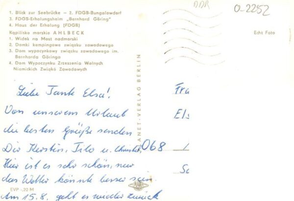 Ahlbeck Heringsdorf Insel Usedom Ostseebad Seebruecke FDGB Bungalowsorf FDGB Erh – Bild 2