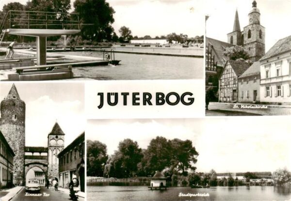 Jueterbog Schwimmbad St Nikolaikirche Zinnaer Tor Stadtparkteich