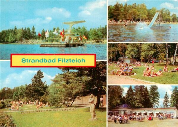 Schneeberg  Erzgebirge Strandbad Filzteich Teilansichten