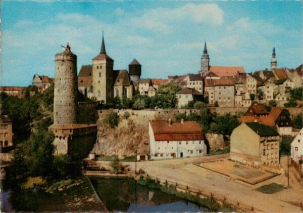 Bautzen Sachsen Blick von der Friedensbruecke