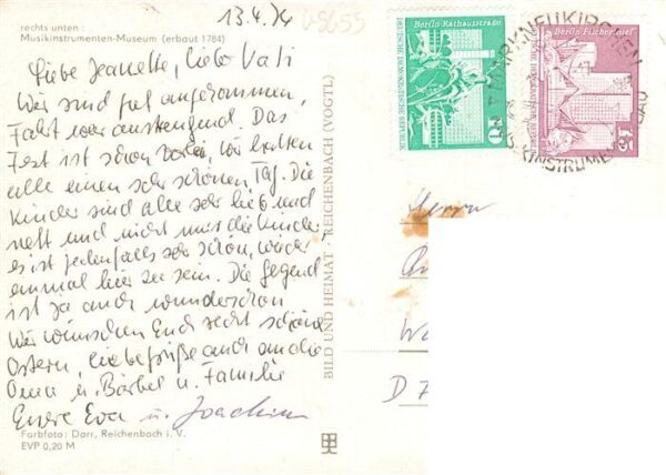 Markneukirchen Panorama Kirche Ortspartie Musikinstrumente Museum – Bild 2