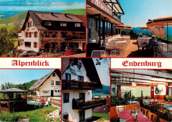 Endenburg Steinen BW Berggasthof Cafe Alpenblick Endenburg Gastraum Terrasse