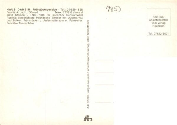 Endenburg Steinen BW Haus Daheim Fruehstueckspension – Bild 2